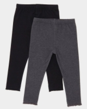 2Pk Legging With Lace Trim
