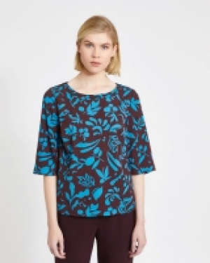 Carolyn Donnelly The Edit Two-Tone Floral Print Top