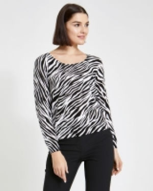 Paul Costelloe Living Studio Printed Scoop Neck Jumper