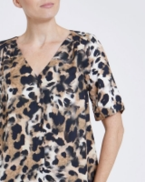 Leopard Print Button Top