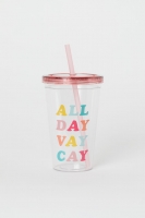 HM   Plastic mug with a straw