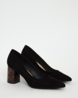 Gallery Black Tortoise Heel Shoes