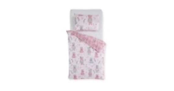 Aldi  Pink Bear Toddler Duvet Set