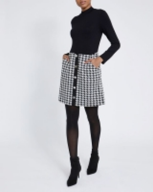 Long Sleeve Check Dress