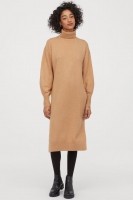 HM   Knitted polo-neck dress