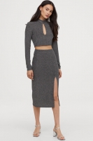 HM   Jersey skirt with a slit