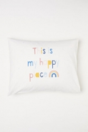 HM   Text-print pillowcase