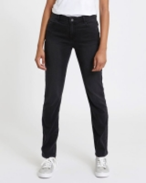 Kate Straight Mid Rise Jeans - Dark Grey