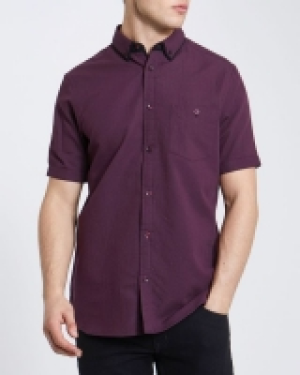 Dunnes Stores  Regular Fit Short Sleeve Double Collar Shirt