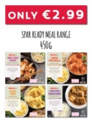 SPAR READY MEAL RANGE 450G ONLY 2.99