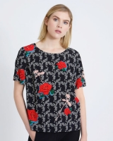Dunnes Stores  Carolyn Donnelly The Edit Rose Print Top