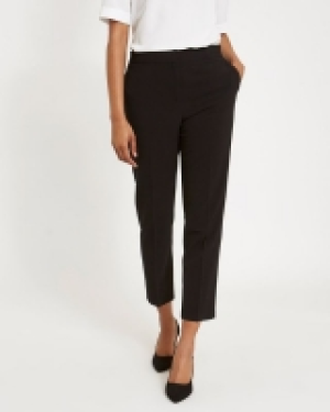 Black Slim Leg Elastic Back Trousers