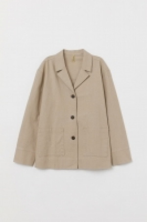 HM   Straight-cut linen-mix jacket