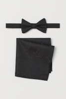 HM   Jacquard bow tie/handkerchief
