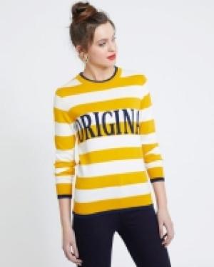 Dunnes Stores  Savida Stripe Slogan Jumper