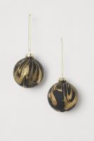 HM   2-pack glass baubles