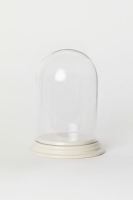 HM   Glass dome with porcelain base