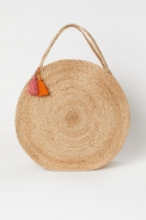 HM   Round jute beach bag