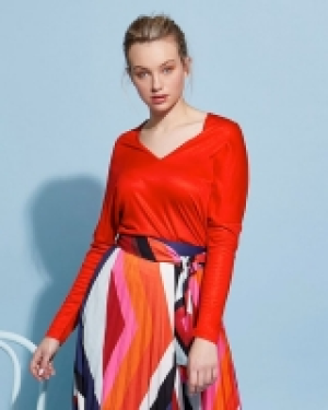 Lennon Courtney at Dunnes Stores Red Batwing Jersey