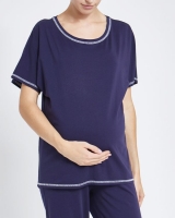 Dunnes Stores  Maternity Navy Pyjama T-Shirt