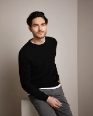 Dunnes Stores  Paul Costelloe Living Black Cashmere Crew Neck Jumper