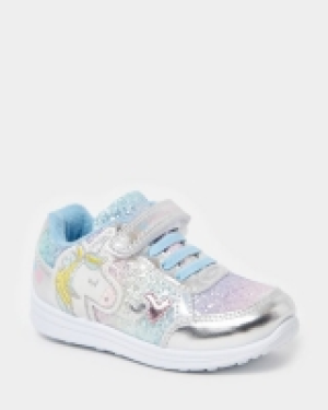 Younger Girls Unicorn Glitter Shoes