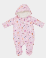 Dunnes Stores  Girls All-Over Print Snowsuit (Newborn-9 months)