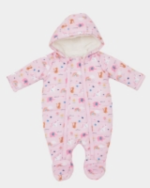 Girls All-Over Print Snowsuit (Newborn-9 months)