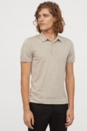 HM   Silk-blend polo shirt