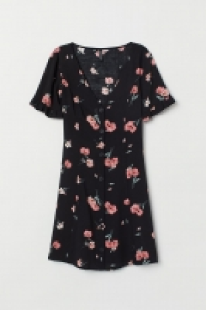 HM   V-neck viscose dress