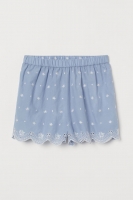 HM   Embroidered cotton shorts