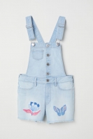 HM   Embroidered dungaree shorts