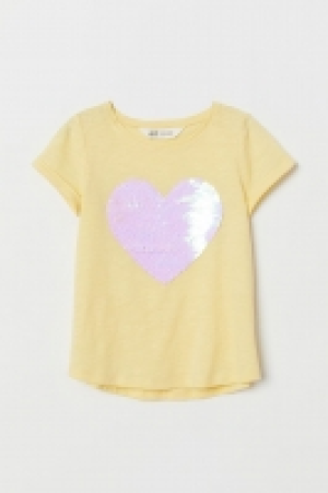 HM   Reversible sequin T-shirt