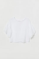 HM   Flounce-sleeved blouse