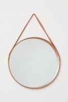 HM   Round leather strap mirror