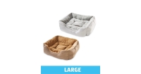 Aldi  Large Plush Pet Bed Herringbone