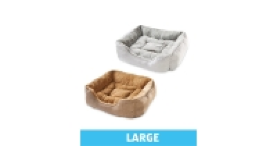 Large Plush Pet Bed Herringbone