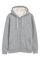 HM   Pile-lined hooded jacket