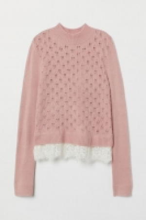 Fine-knit jumper with lace 20.00 €