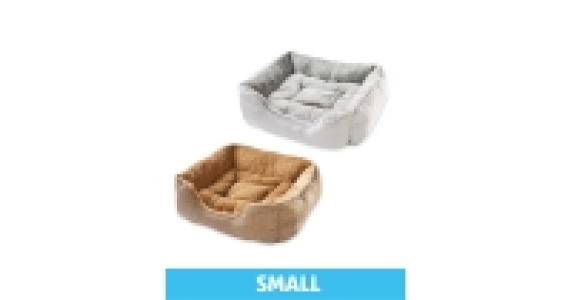 Small Plush Pet Bed Herringbone