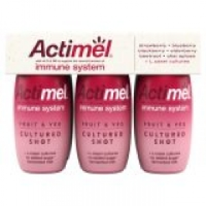 Actimel Fruit & Veg Cultured Shot Red/Cullured Green/Red Smoothie