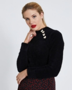 Savida Heart Button Detail Jumper