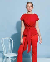 Dunnes Stores  Lennon Courtney at Dunnes Stores Chilli Red Batwing Top