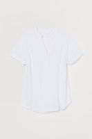 HM   MAMA Linen-blend blouse