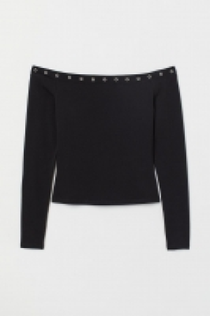 HM   Off-the-shoulder jersey top
