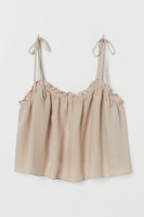 HM   Short frill-trim strappy top