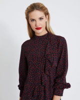 Dunnes Stores  Savida Printed Blouse With Neck Tie