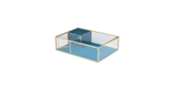 Teal Velvet Glass Jewellery Box