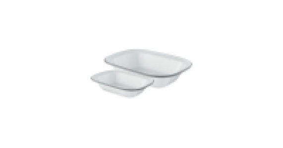 Grey Rectangle Enamel Bakeware 2PK