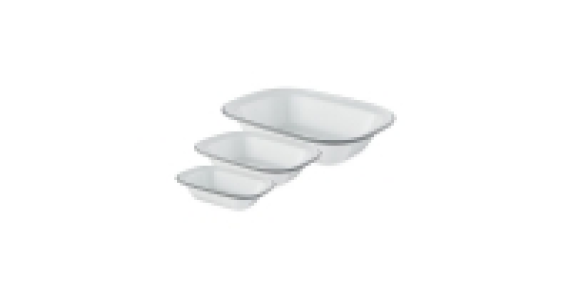 Grey Rectangle Enamel Bakeware 3PK